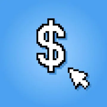 Pixelated dollar sign Ilustración de archivo