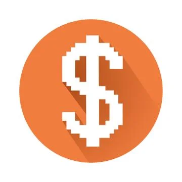 Pixelated dollar sign Stock-Illustration