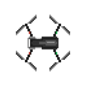 Pixelated Drone Icon 스톡 일러스트