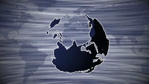 Pixelated Earth Fragment with World Map animated Background globe planet Stock Footage 332992643