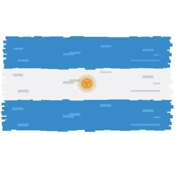 Pixelated flag of Argentina Stock Illustration