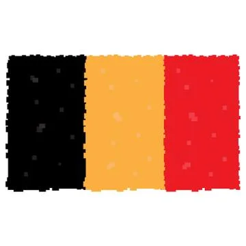 Pixelated flag of Belgium Stock Illustration