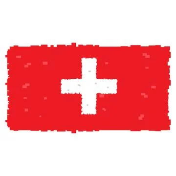 Pixelated flag of Switzerland Stock Illustration