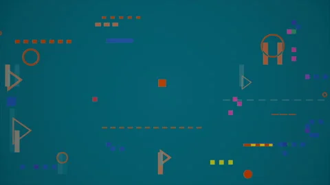 Pixelated Fun Figures Loop Colored Motion Background Stock Footage 125766333