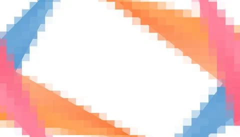 Pixelated Geometric Border Frame Vector | Colorful Abstract Mosaic Background Ilustración de archivo