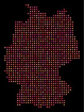 Pixelated Germany Map Illustrazione stock