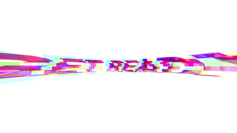 Pixelated Get ready text with glitchy colorful effect, Stock Footage 314569229