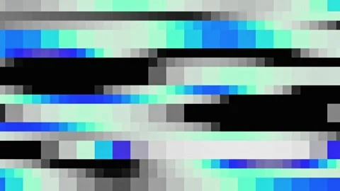 Pixelated glitch background. Old retro TV screen effect. Seamless loop. Stock Footage 335754995