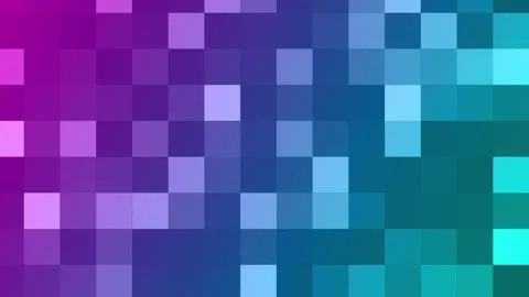 Pixelated Gradient Pattern Purple Teal Background Loop Video stock 314692953