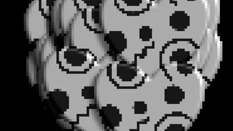 Pixelated grayscale abstract digital texture glitch style animation Stock Footage 325684970
