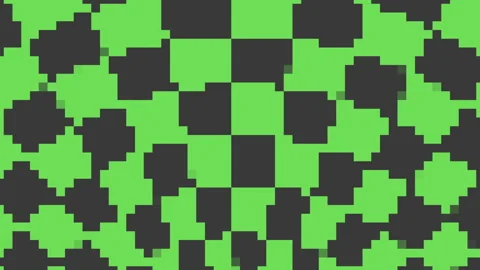 Pixelated green and black pattern repeating tiled squares and rectangles Stockbeeldmateriaal 255970678