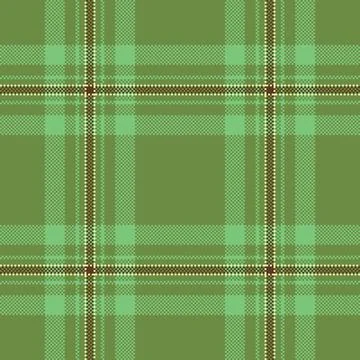 Pixelated green plaid pattern. Classic tartan design with rustic charm. Use f Stockillustratie