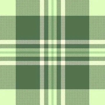 Pixelated green plaid pattern, seamless texture. Ideal for backgrounds, texti Stock Illustration