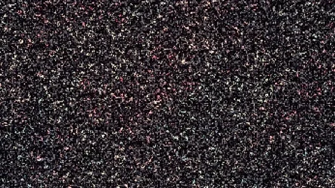 Pixelated grid texture flowing down. Animation. Dark dotted background with the 動画素材 156443861