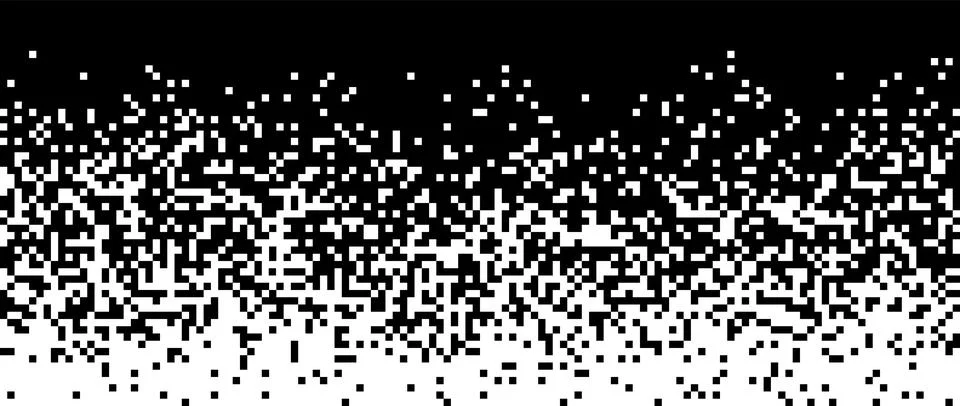 Pixelated halftone gradient noise. black and white fading pixel texture 스톡 일러스트