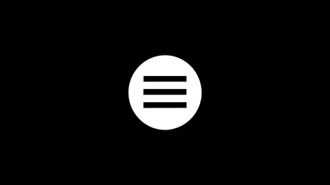 Pixelated hamburger menu icon transitioning on black background Stock Footage 320800594