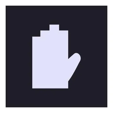 Pixelated hand cursor clicking on dark background Stock Illustration