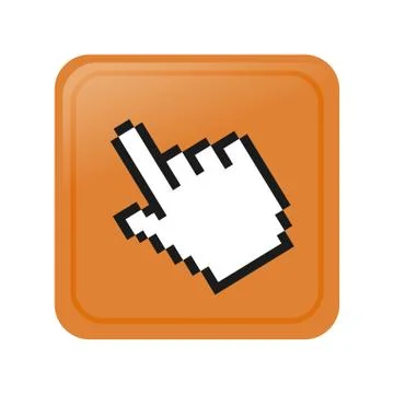Pixelated hand cursor icon image Illustrazione stock