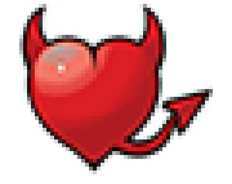 Pixelated heart devil Stock Illustration