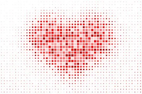 Pixelated heart pattern Stock Illustration