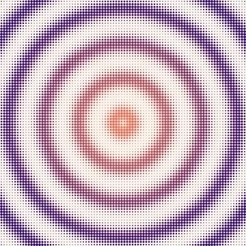Pixelated heart pattern with red purple dots on white background Stock Illustration