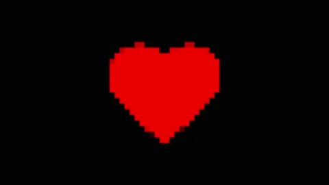 Pixelated heart shape beating animation. Stock Footage 167954179