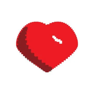 Pixelated heart shape Stock Illustration