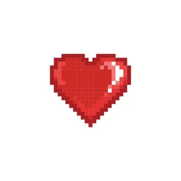 Pixelated heart shaped Stock Illustration