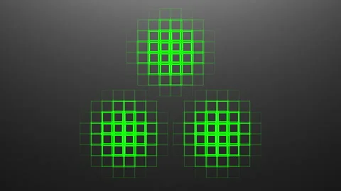 Pixelated holes on green screen Stock Footage 172443092