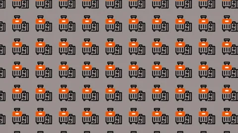 Pixelated Houses Pattern Animation Loop for Backgrounds. Stock Footage 325403812