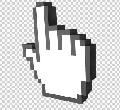 Pixelated image of computer curser Illustrazione stock