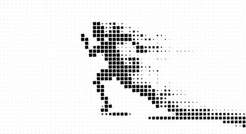 A pixelated image of a man Stock Illustration