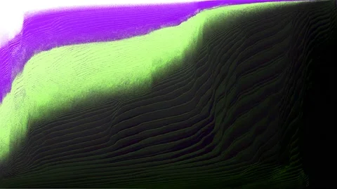 Pixelated interferences screen, waves of pixels, seamless loop Video stock 125692785