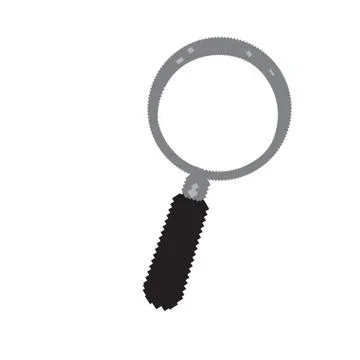 Pixelated magnifying glass Stock Illustration