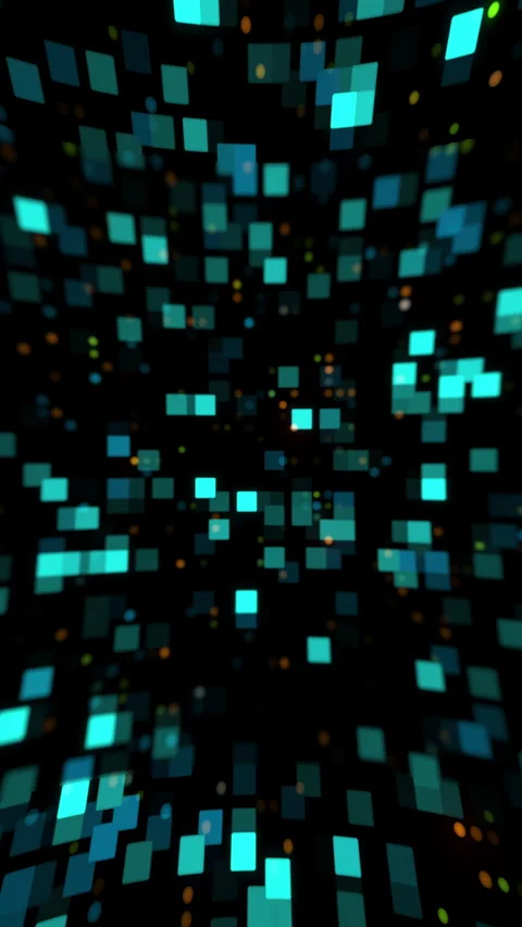 Pixelated motion graphic. Hi-Tech abstract pixel moving background Stock Footage 327679594