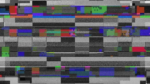 Pixelated Noise Flickering Glitch Screen Background Stock Footage 117365628
