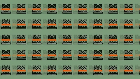 Pixelated Pattern of Festive Hats for Holiday Backgrounds. Video stock 325381560