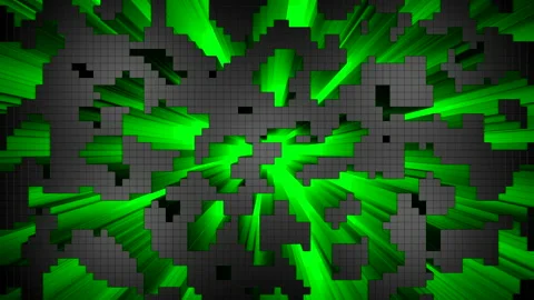 Pixelated pattern looking like old fashioned game with cubes. Design. 3D long Stock Footage 218394547