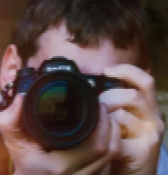 Pixelated Photographer Stock Illustration