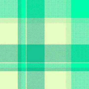 Pixelated plaid background in refreshing shades of green and yellow. Modern.. Illustrazione stock