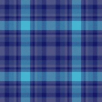 Pixelated plaid pattern. Blue and gray hues offer a modern twist on a classic Illustrazione stock