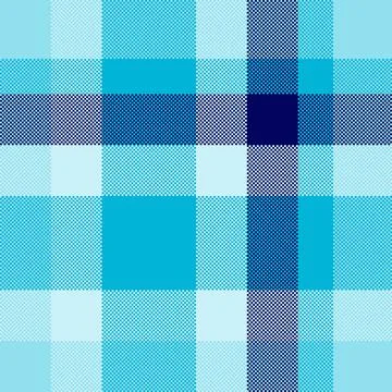 Pixelated plaid pattern. Blue tones give a cool, modern feel. Use for backg.. 스톡 일러스트