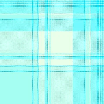 Pixelated plaid pattern.  Light blue, turquoise, and white. Retro 8bit aesthe 스톡 일러스트