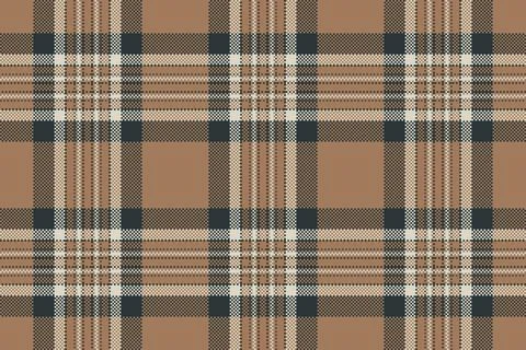 Pixelated plaid pattern. Perfect for rustic designs, holiday themes, or textu Stock Illustration