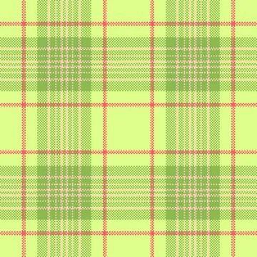 Pixelated plaid pattern in refreshing green tones. Versatile textile design f Stock Illustration