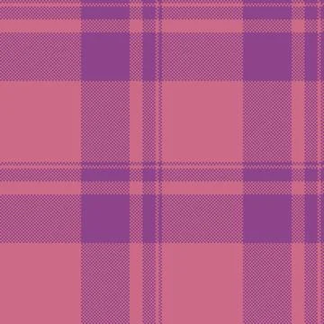 Pixelated plaid pattern in rose and purple. Textile design. Good for backgrou Illustrazione stock