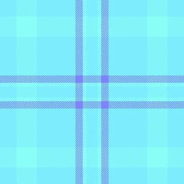Pixelated plaid pattern in shades of blue. Retro 8bit vibe for backgrounds, t Stock Illustration