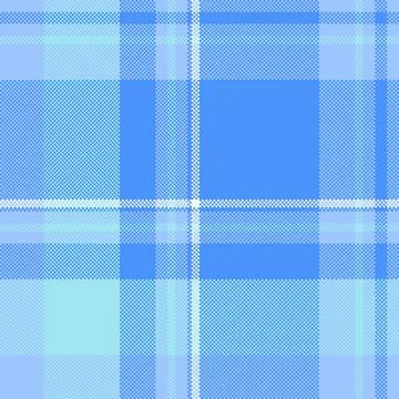 A pixelated plaid pattern in shades of blue. Abstract and modern design. Idea Stock Illustration