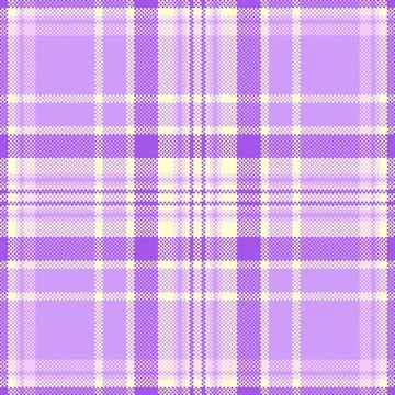 Pixelated plaid pattern in soft lilac and pale yellow. A modern, retro feel s Illustrazione stock