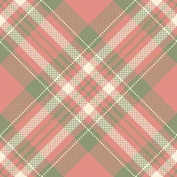 Pixelated plaid pattern in soft pastel hues. Great for backgrounds, textiles, Stock Illustration